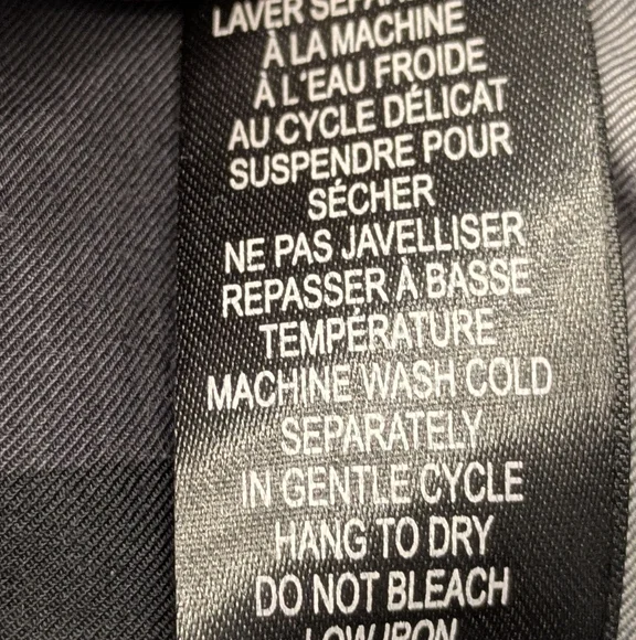 Simons Le31 Black and Gray Plaid Button Down Shirt Semi Fit Size L - Picture 5 of 7